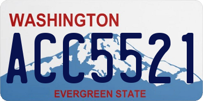 WA license plate ACC5521