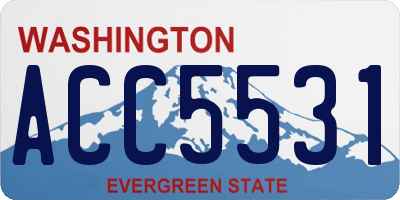 WA license plate ACC5531