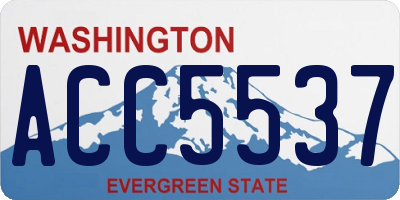 WA license plate ACC5537