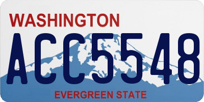 WA license plate ACC5548