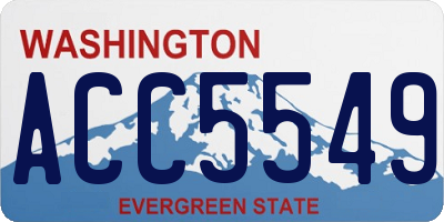 WA license plate ACC5549