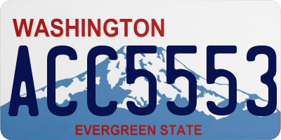WA license plate ACC5553