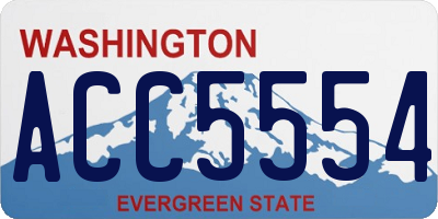 WA license plate ACC5554