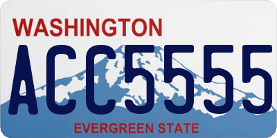 WA license plate ACC5555