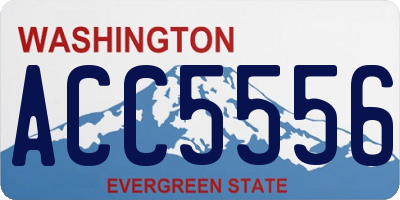 WA license plate ACC5556