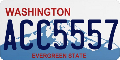 WA license plate ACC5557
