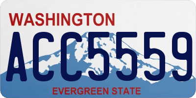 WA license plate ACC5559