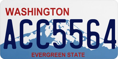 WA license plate ACC5564