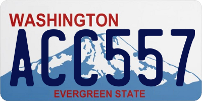 WA license plate ACC557