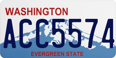 WA license plate ACC5574