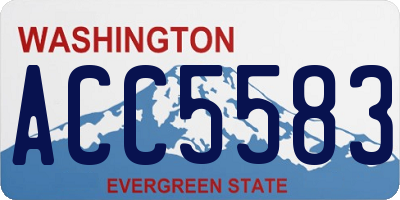 WA license plate ACC5583