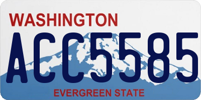 WA license plate ACC5585