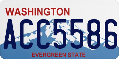 WA license plate ACC5586