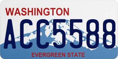 WA license plate ACC5588