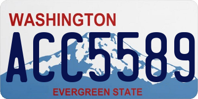 WA license plate ACC5589