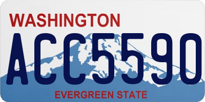 WA license plate ACC5590