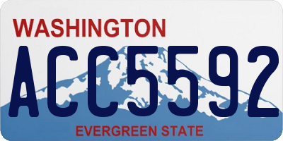 WA license plate ACC5592