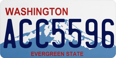 WA license plate ACC5596