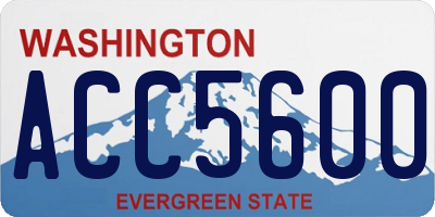 WA license plate ACC5600