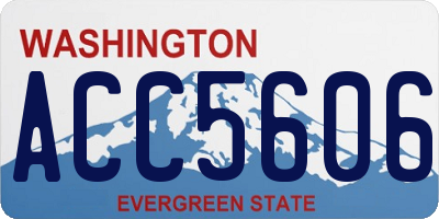 WA license plate ACC5606