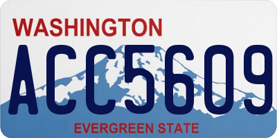 WA license plate ACC5609