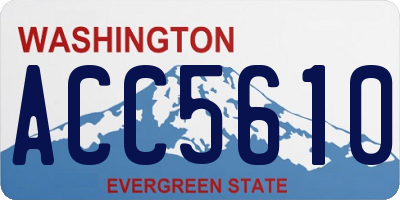 WA license plate ACC5610
