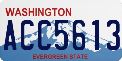 WA license plate ACC5613