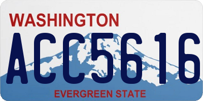 WA license plate ACC5616
