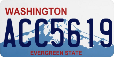 WA license plate ACC5619