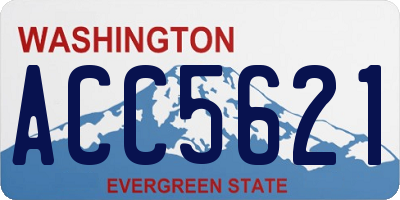 WA license plate ACC5621