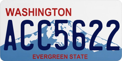WA license plate ACC5622