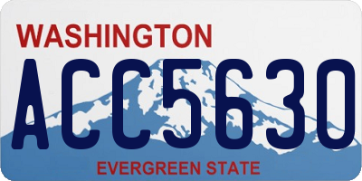 WA license plate ACC5630