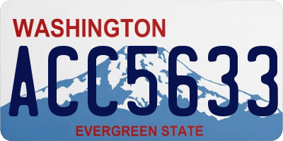 WA license plate ACC5633