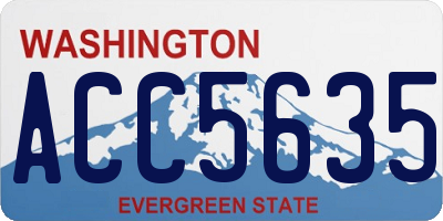 WA license plate ACC5635