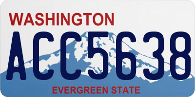 WA license plate ACC5638