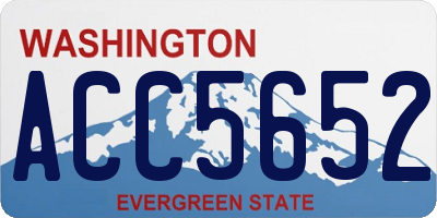 WA license plate ACC5652