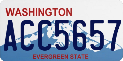 WA license plate ACC5657