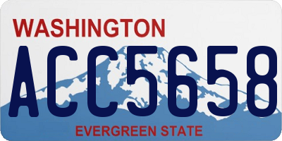 WA license plate ACC5658