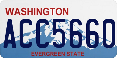 WA license plate ACC5660