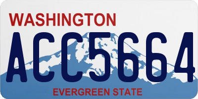 WA license plate ACC5664