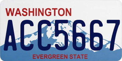 WA license plate ACC5667
