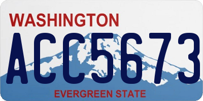 WA license plate ACC5673