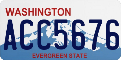 WA license plate ACC5676