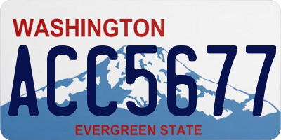 WA license plate ACC5677