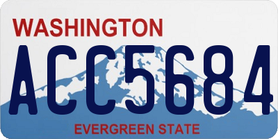 WA license plate ACC5684