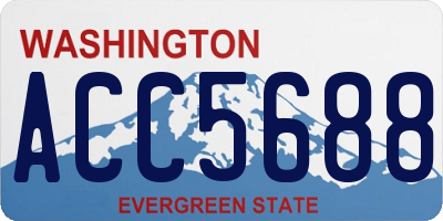 WA license plate ACC5688