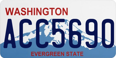 WA license plate ACC5690