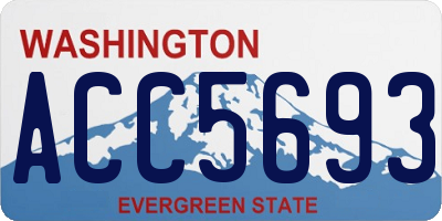 WA license plate ACC5693