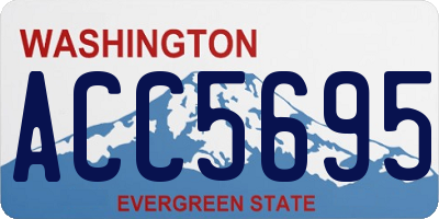 WA license plate ACC5695