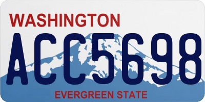 WA license plate ACC5698